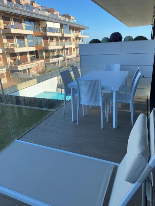Precioso Apartamento Con Terraza Y Piscina En Portonovo-Sanxenxo Kültér fotó